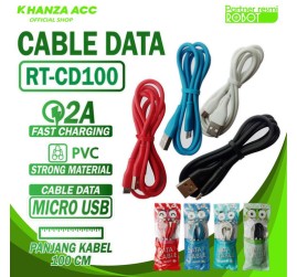 Kd Kabel Data Robot RT-CD100 2A Micro Usb 100Cm Original